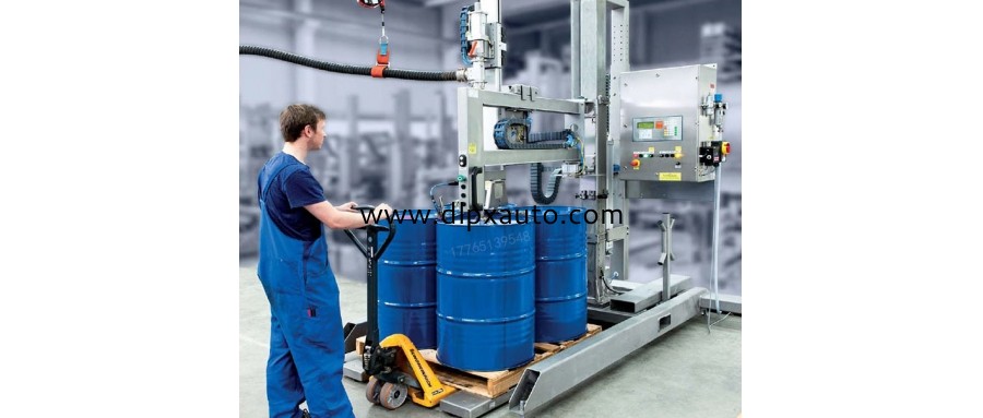 1000L噸桶醫藥雙工位自動搖臂裝桶機